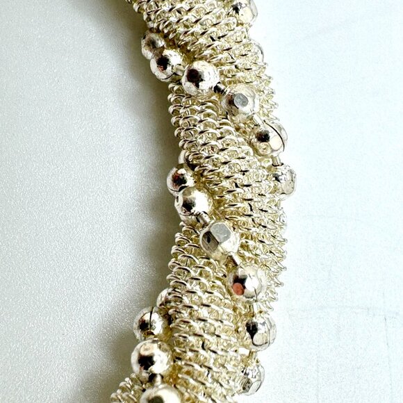 Tiffany & Co Elsa Peretti 925 Sterling Silver Mesh Twist Bangle Bracelet 24 Gram - Picture 5 of 9